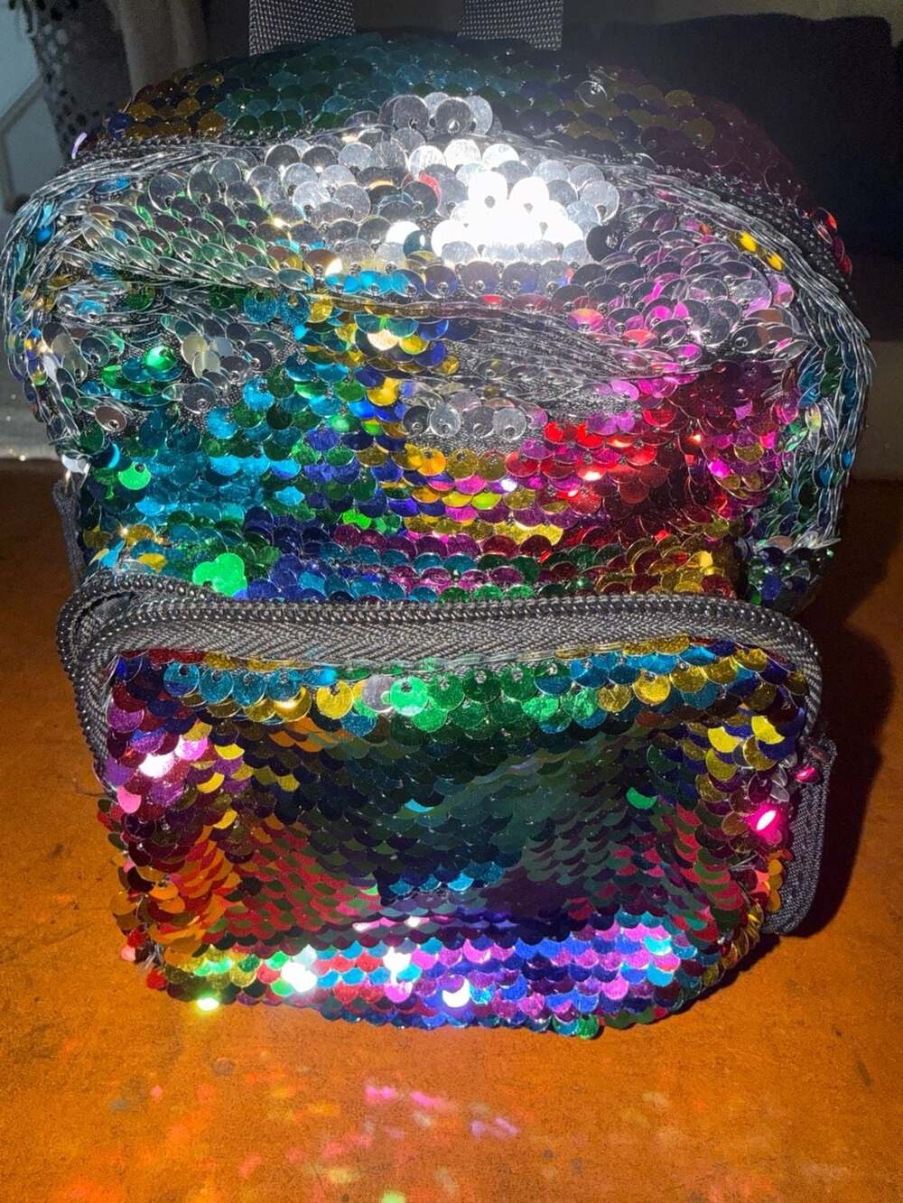 Claire's Rainbow Sequin Mini Backpack 7 Inches